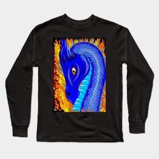 Blue fire dragon Long Sleeve T-Shirt